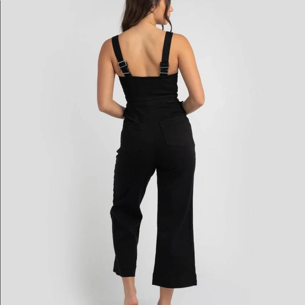 AVA & EVER Black Denim Jumpsuit Sz 6 BNWT - Picture 3 of 10